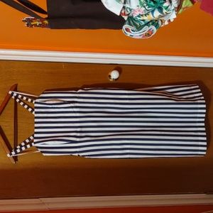 Jcrew apron striped dress size 16